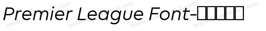 Premier League Font字体转换